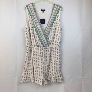 Adorable Lined Short Romper by Kaari Blue Size Large NWT